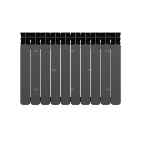 Grzejnik żeberkowy GAVIA 50 PLUS aluminium, podłączenie boczne 575 x 805 mm, kolor czarny, moc 1173.3 W