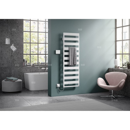 Grzejnik drabinkowy KERMI Casteo-E, wym. 1806 x 600 mm, kolor srebrny, moc 600W