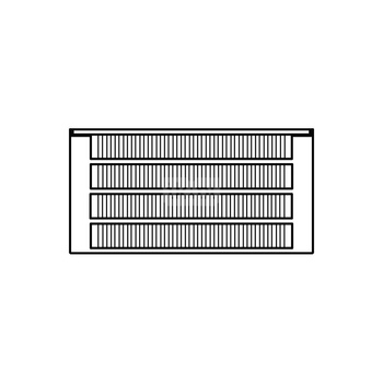 Konwektor Kermi Kon m. Str. Typ44 BH140x255x3200mm QN4390, weiß, 6bar, m. Abd., AB Uni.
