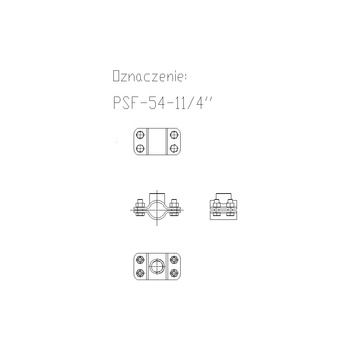 Obejma mocująca NICZUK PSF 53-55 mm 54G11/4 (ocynk galwaniczny)