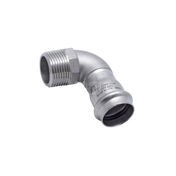 Kolano 90' SANHA NiroTherm Press, stal nierdzewna, 35 mm x 1 1/4'' (zw x GZ)