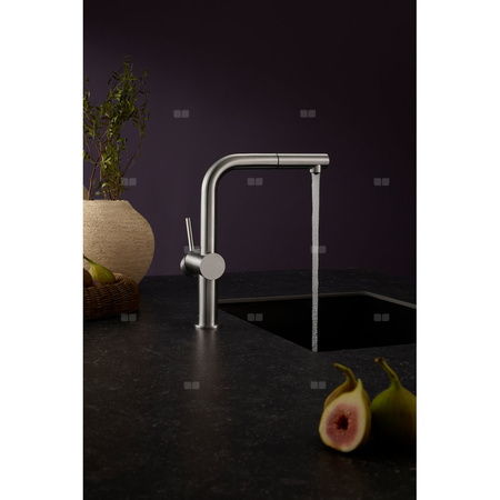 DUERO EDGE INOX bateria kuchenna z wyciąganą wylewką