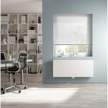Grzejnik płytowy typ 10 KERMI Line-Vplus, lewy wym. 405 x 805 mm, kolor biały, moc 297 W
