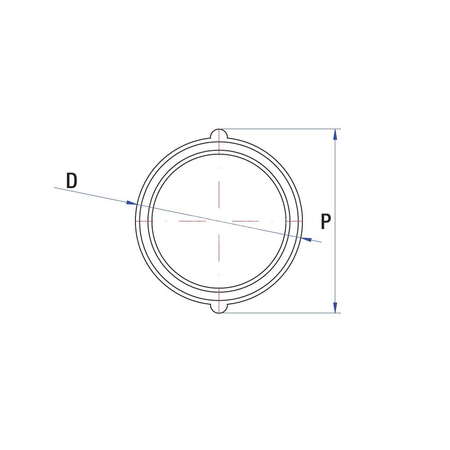 Mufa RUMET mosiądz 1 1/4'' x 1 1/4'' (GW), 41 mm