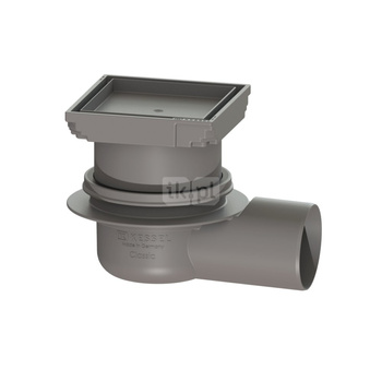 Wpust Classic DN70, odpływ boczny z nasadą pod płytkę