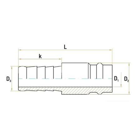 Złącze dwójnik proste RUMET zaciskowe Mosiądz niklowany 12 mm