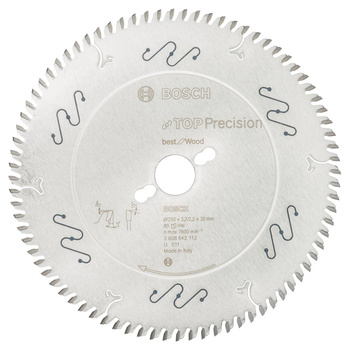 Tarcza pilarska Top Precision Best for Wood TOPPREC WOOD/T 250X30X3.2/2.2 80Z ATB