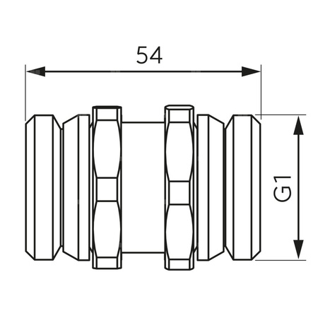 Nyplel mosiężny z uszczelnieniem, 1''