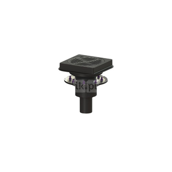 Wpust KESSEL Ecoguss z 1 przyłączem DN 70, odpływ pionowy, kratka 234x234mm tworzywo sztuczne