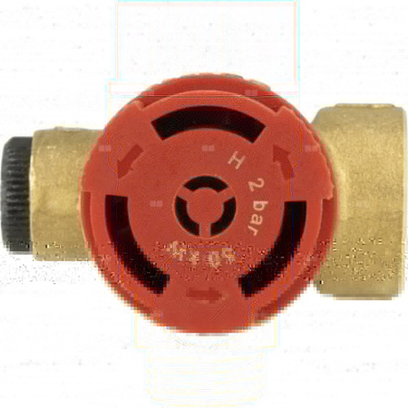 Zawór przelewowy AFRISO MS z wyjściem na manometr mosiądz 2 bar GZ x GW 1/2'' x 3/4''