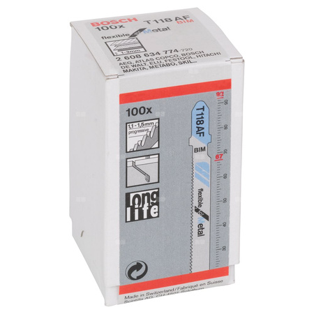 Brzeszczot do wyrzynarek T 118 AF 100 szt.