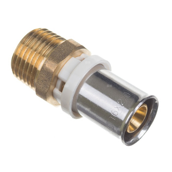 Złączka prosta zaprasowywana QIK XPRT, mosiądz, 75 mm x 2 1/2'' (złącze zaprasowywane x GZ)