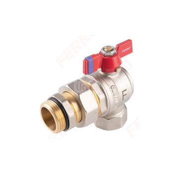 Zawór kulowy FERRO F-POWER 1'' GZ x GW kątowy, uchwyt: motylek