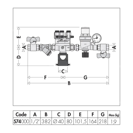 Automatyczny zestaw napełniania instalacji 1/2"