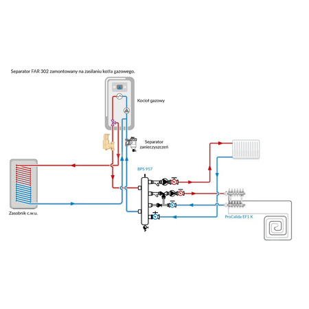 Separator mikropęcherzy AFRISO FAR 302, do C.O., do klimatyzacji, 10 bar / 110'C, 1'' (GW)Instalacje i źródła ciepła