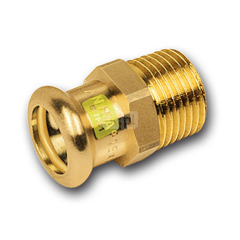 Nypel SANHA Press Gas, miedź, 35 mm x 1 1/4'' (zw x GZ)