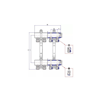 Rozdzielacz ogrzewania RUMET EKO45C 2 obwodowy
