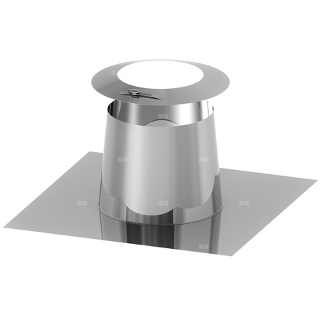 Przejście przez dach płaski aluminiowe z kołnierzem fi250mm