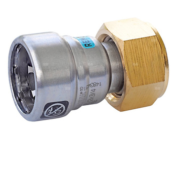 Półśrubunek z uszczelnieniem SANHA Heavy Steel Press, stal, 1'' x 1 1/4'' (zw x GW)