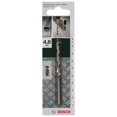 Wiertła do metalu HSS-G, DIN 338 D = 4,8 mm, L = 86 mm