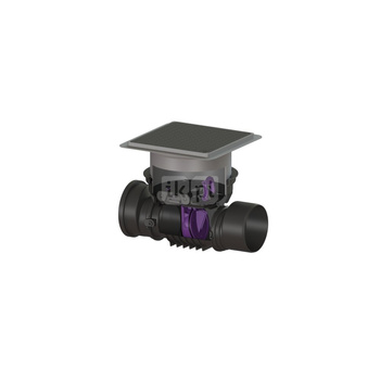 Zawór zwrotny Staufix DN 200 z 1 klapką z tworzywa z pokrywa czarną