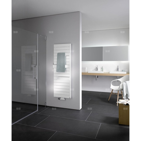 Kermi TABEO 1437x101x600mm QN 876, RAL9016, Podłączenie środkowe