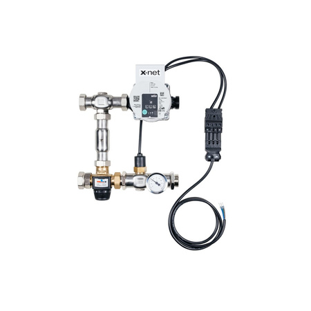 Kermi x-net Stacja regula Standard 1' z kompletnym oprzewodowaniem elektr.