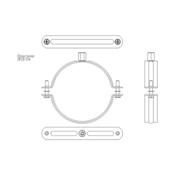 Obejma mocująca NICZUK DUO UPZD 114-122 mm 114SKR (ocynk galwaniczny)