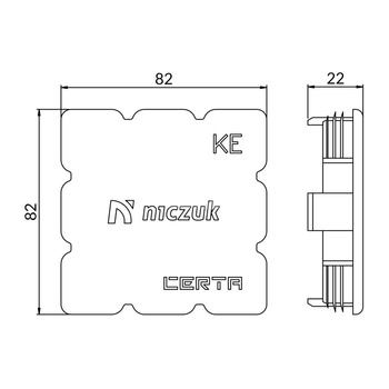 Zaślepka ZP profilu KE CZPKE