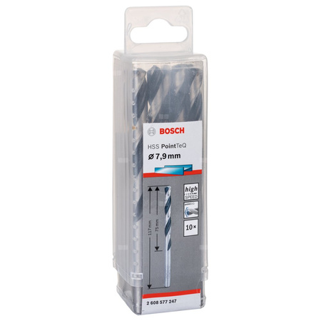 WIERT. HSS POINTTEQ  7.9MM 10PC