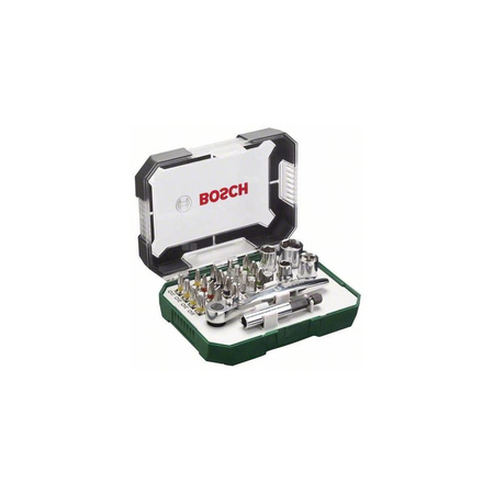 26-częściowy zestaw końcówek wkręcających i zestaw grzechotek