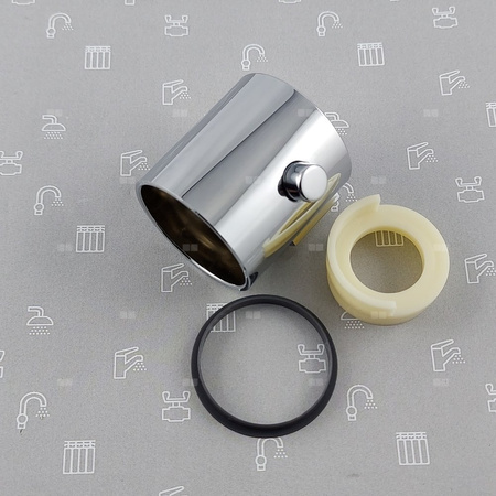 Uchwyt regulacji strumienia wody do baterii natryskowej termostatycznej MOZA CHROM