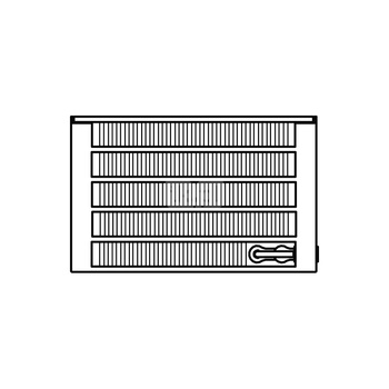 Konwektor Kermi V-Kon S Typ55 BH140x316x2000mm QN3592, weiß, 6 bar, o. Abd., Vent. re