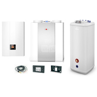 Pakiet - Kocioł gazowy jednofunkcyjny WOLF FGB-24 kondensacyjny wiszący 5.3 - 20.7 kW + Czujnik c.w.u. + RegulatorBM-2 + RekuperatorCWL 400P + Zasobnik c.w.uVulcan 200L stojący