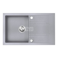 MEZZO II zlewozmywak granitowy 1-komorowy  48/78, szary