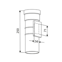 Rura przedłużająca z rewizją fi 80 0,25 m do kotłów kondensacyjnych wiszących