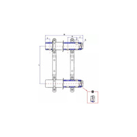 Rozdzielacz ogrzewania RUMET 50A 10 obwodowy