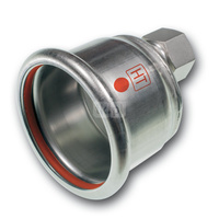 Zaślepka stal nierdzewna SANHA NiroTherm Industry fi 76.1 mm, z odpowietrznikiem