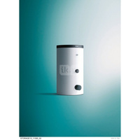 VIH S 2000 stojący, okrągły, biało-szary, o pojemności 2000 litrów, wyposażony w dwiewężownice do pracy w układach solarnych