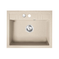 MEZZO II zlewozmywak granitowy 1-komorowy 48/58, piasek