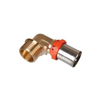 Kolano 90' SIGMA-LI Premium, mosiądz, 20 x 1/2'' (zacisk x GZ)