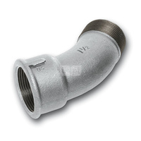 Łuk 45' SANHA 40#, żeliwo (ocynk), 2 1/2'' (GW x GZ)