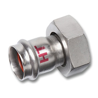 Półśrubunek SANHA NiroSan Press Industry dwuczęściowy, stal nierdzewna, 54 mm x 2 1/2'' (zw x nz)