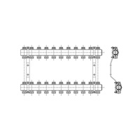 PHA-109 3-obwodowy PN10 Rozdzielacz CuZn