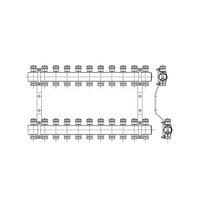 PHA-109A 7-obwodowy PN10 Rozdzielacz CuZn