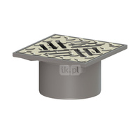 Kratka KESSEL kwadratowa ze stalowai nierdzewnej 120x120mm do wpustu