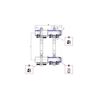Rozdzielacz ogrzewania RUMET 50B 8 obwodowy
