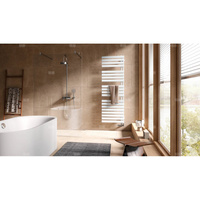 Grzejnik G.ła.Kermi®Credo®Half®flat-E,1800x450x37, max.P800,sreb. bł.,WRX RAL9003,prawy,SKI