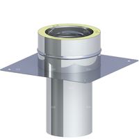 Płyta fundamentowa dla podwyższenia komina fi 150mmmax. wysokość od podstawy 1,5m max. wysokość od podstawy 1,5m