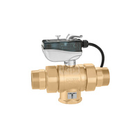 Trójdrożny zawór kulowy z napędem, typ "L" 3/4" 24V